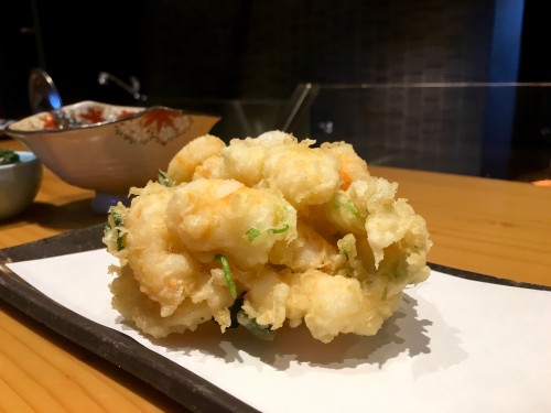 割烹・天ぷら　よこい かき揚げ定食（1500円）