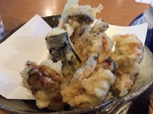 季節限定の牡蠣の天ぷら