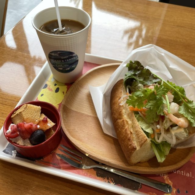 亀島｜イオンモールナゴヤノリタケガーデン内！気軽に立ち寄れるカフェのサンドイッチランチ