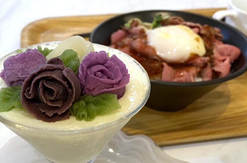 新栄｜プリンの上にバラが咲く！カフェとしても利用できるおしゃれな肉丼専門店