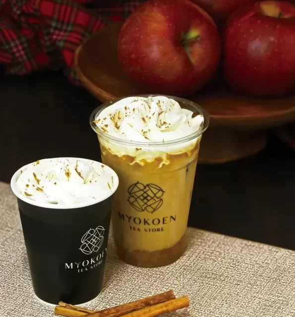 名古屋のMYOKOEN TEA STOREから冬限定！まるでアップルパイな『シナモン香るりんごのほうじ茶ラテ』が登場