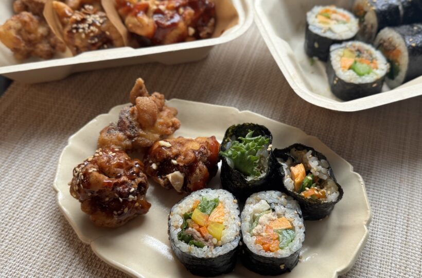 桜山｜おなかも気分も満たしたい日に！韓国屋台フードのキンパとチキンをテイクアウトで