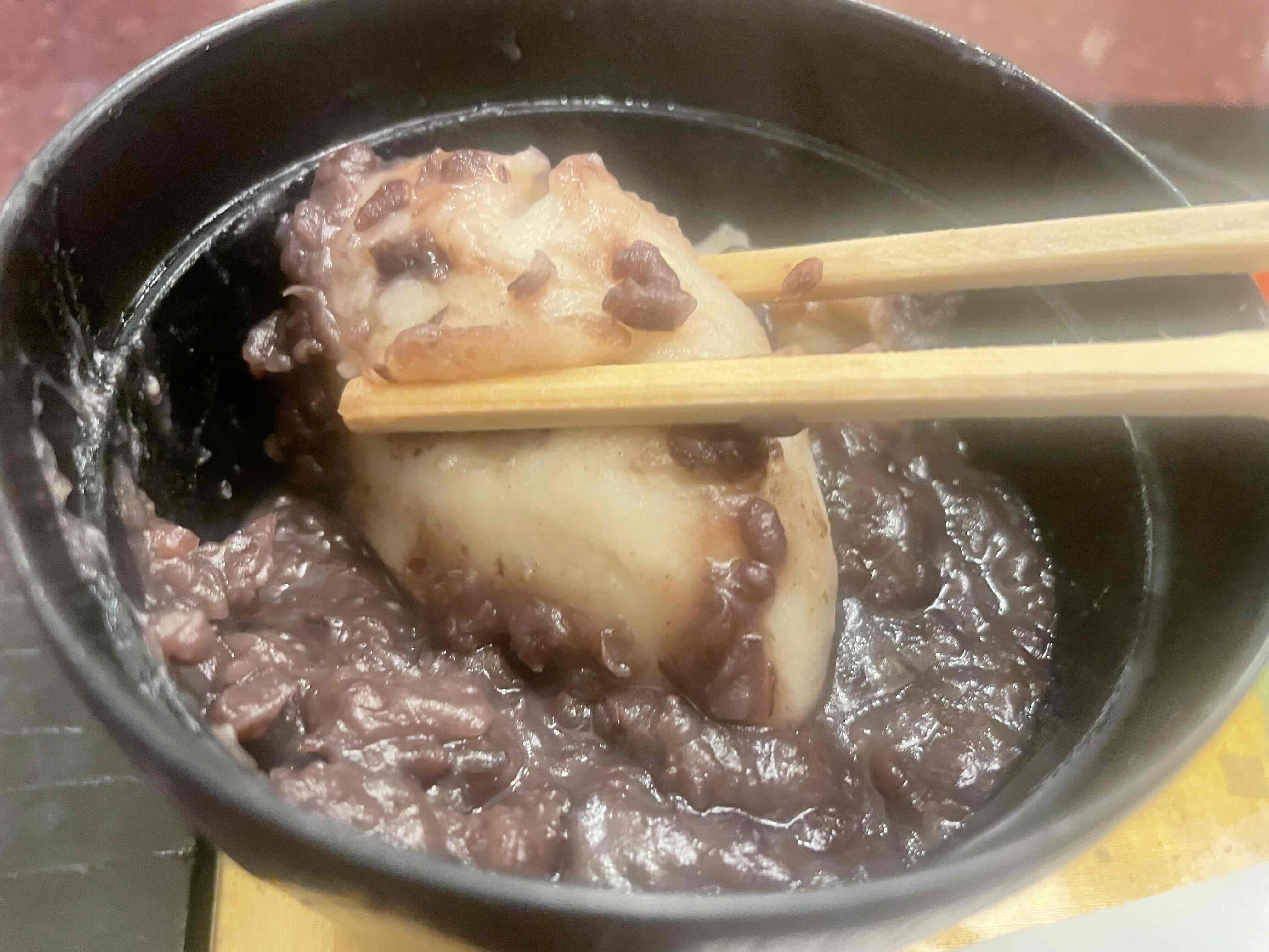 そばがきを食べる