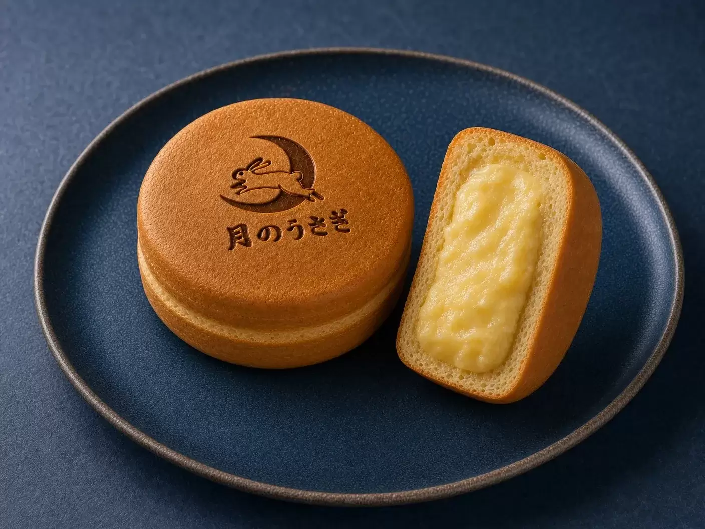 カスタード今川焼きの断面